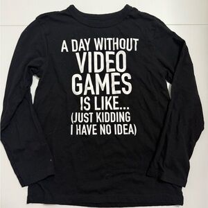 The Children's Place Black Long Sleeve Gaming Tee